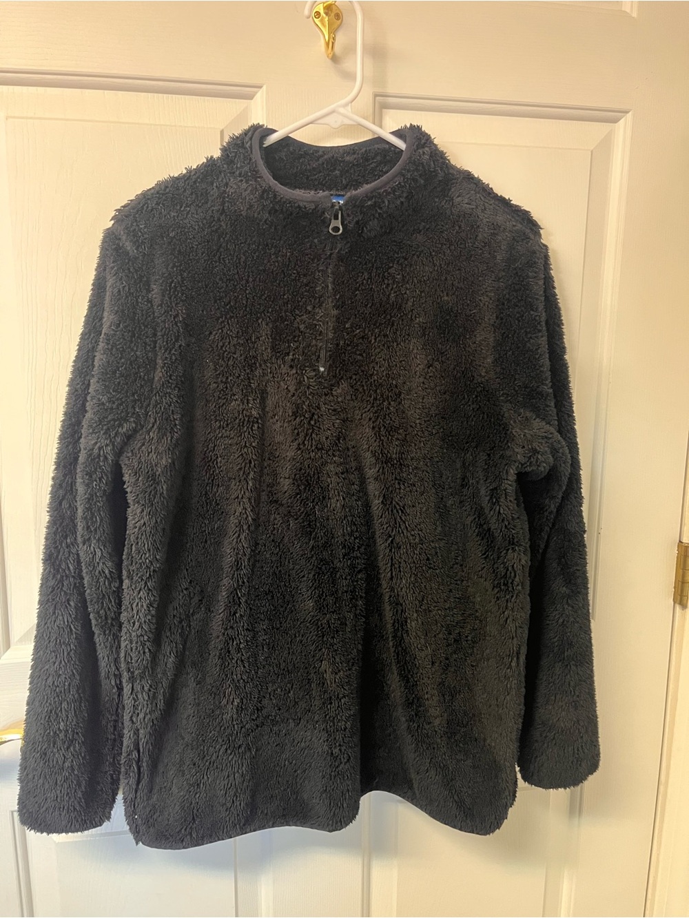 Arizona Jean Company Women's Black Plush Quarter-Zip Puffer Fleece